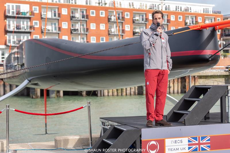 First AC75 launch - INEOS Team UK - Portsmouth, UK - October 4, 2019 photo copyright Shaun Roster taken at Portsmouth Sailing Club and featuring the AC75 class