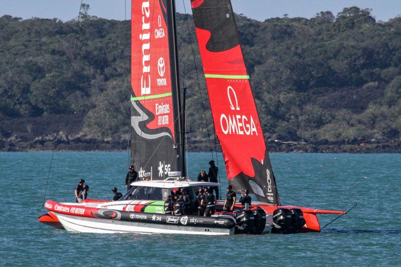 Emirates Team New Zealand - Waitemata Harbour - October 12, 2019 photo copyright Richard Gladwell taken at Royal New Zealand Yacht Squadron and featuring the AC75 class