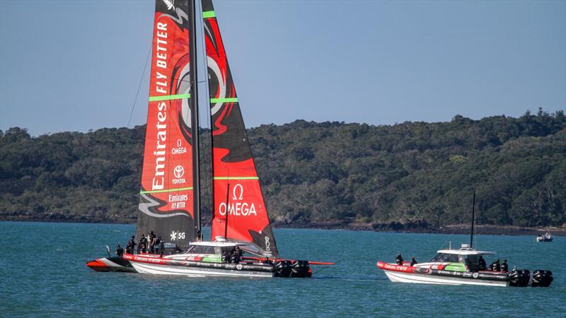 Emirates Team New Zealand - Waitemata Harbour - October 12, 2019 photo copyright Richard Gladwell taken at Royal New Zealand Yacht Squadron and featuring the AC75 class