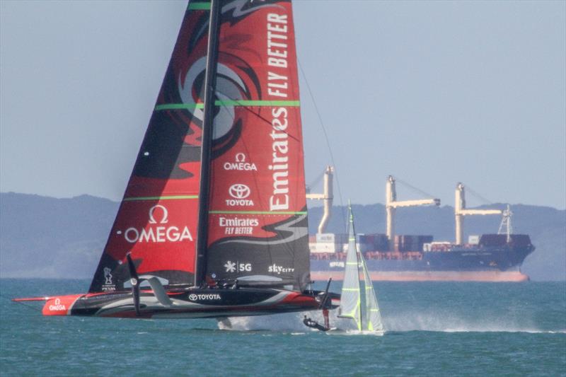 Emirates Team New Zealand - Waitemata Harbour - October 12, 2019 photo copyright Richard Gladwell taken at Royal New Zealand Yacht Squadron and featuring the AC75 class