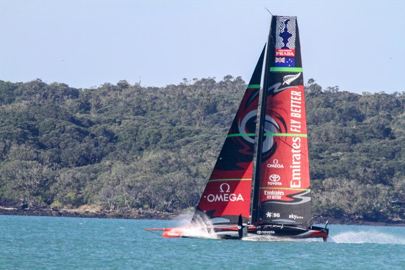 Emirates Team New Zealand - Waitemata Harbour - October 12, 2019 photo copyright Richard Gladwell taken at Royal New Zealand Yacht Squadron and featuring the AC75 class