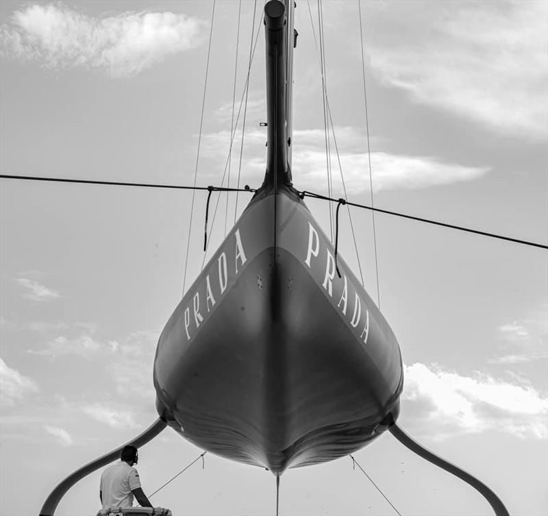 Luna Rossa Prada Pirelli shows her centreline bustle photo copyright Luna Rossa taken at Circolo della Vela Sicilia and featuring the AC75 class