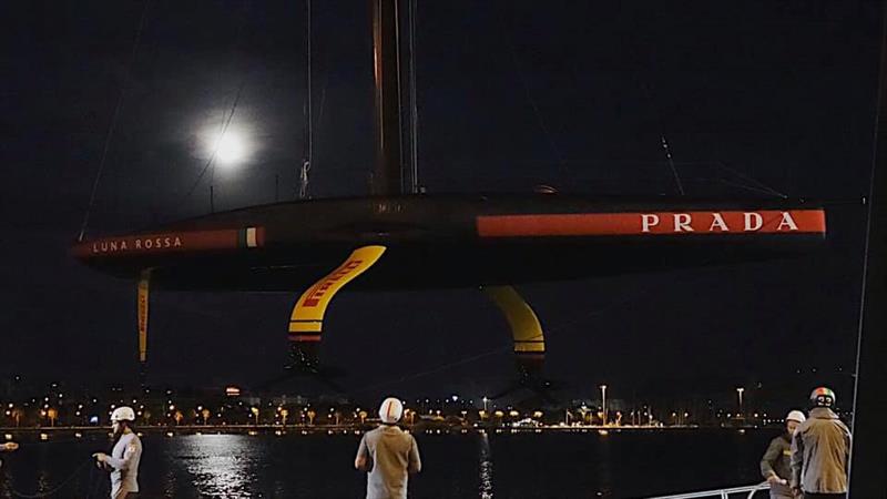 Luna Rossa makes the most use of a full moon photo copyright Luna Rossa taken at Circolo della Vela Sicilia and featuring the AC75 class