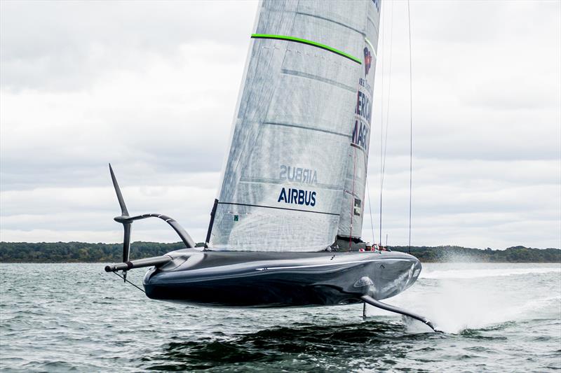 NYYC American Magic's AC75 Defiant sailing in Newport, Rhode Island. - photo © Amory Ross / NYYC American Magic