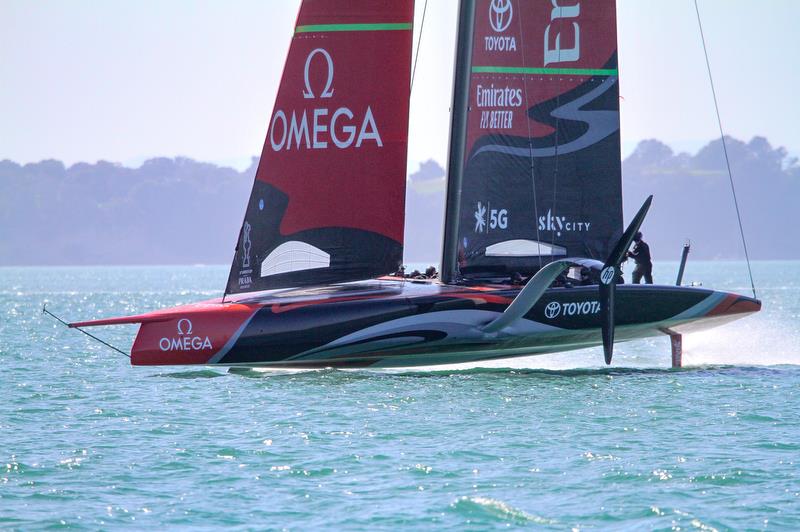 Te Aihe - Emirates Team New Zealand - Waitemata Harbour - November 4, 2019 photo copyright Richard Gladwell / Sail-World.com taken at Royal New Zealand Yacht Squadron and featuring the AC75 class