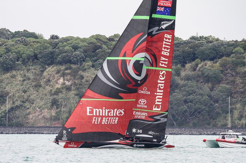 Emirates Team New Zealand's Te Aihe, Waitemata Harbour, November 6, 2019 photo copyright Richard Gladwell / Sail-World.com taken at Royal New Zealand Yacht Squadron and featuring the AC75 class