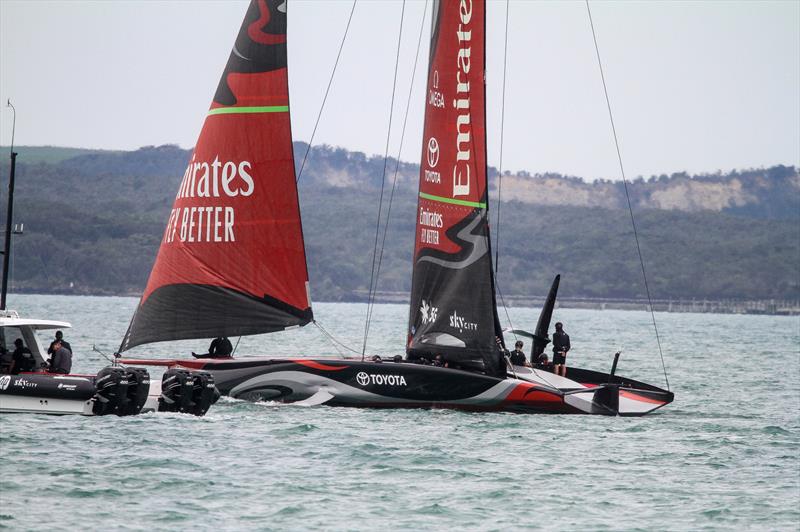 Emirates Team New Zealand's Te Aihe, Waitemata Harbour, November 6, 2019 photo copyright Richard Gladwell / Sail-World.com taken at Royal New Zealand Yacht Squadron and featuring the AC75 class