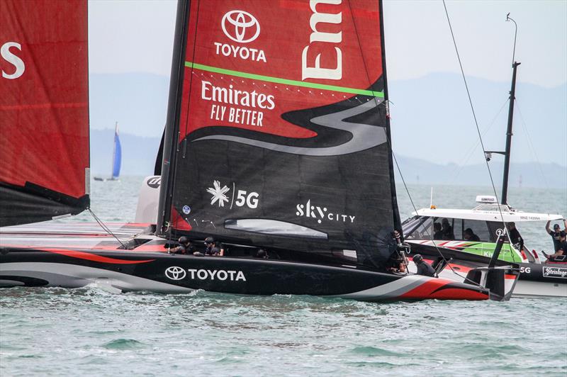 Emirates Team New Zealand's Te Aihe, Waitemata Harbour, November 6, 2019 photo copyright Richard Gladwell / Sail-World.com taken at Royal New Zealand Yacht Squadron and featuring the AC75 class