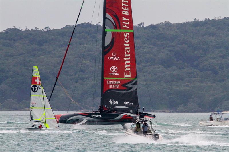 Emirates Team New Zealand's Te Aihe, Waitemata Harbour, November 6, 2019 photo copyright Richard Gladwell / Sail-World.com taken at Royal New Zealand Yacht Squadron and featuring the AC75 class