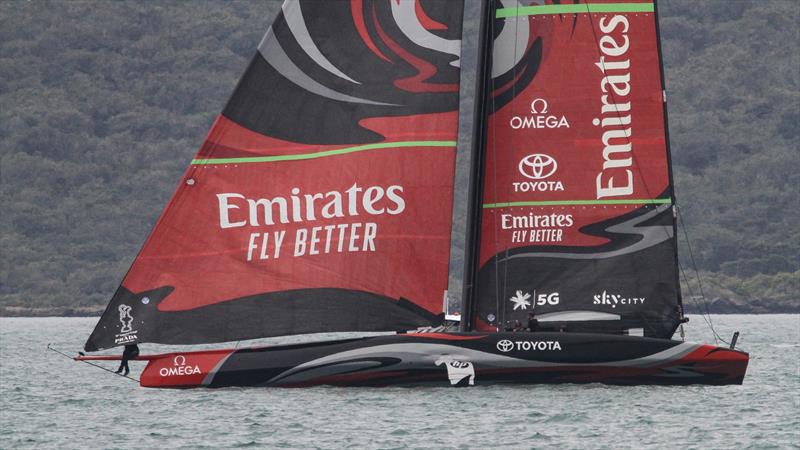 Emirates Team New Zealand's Te Aihe, Waitemata Harbour, November 6, 2019 photo copyright Richard Gladwell / Sail-World.com taken at Royal New Zealand Yacht Squadron and featuring the AC75 class