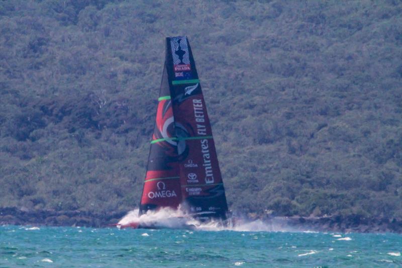 Emirates Team New Zealand's Te Aihe, Waitemata Harbour, November 7, 2019 photo copyright Richard Gladwell / Sail-World.com taken at Royal New Zealand Yacht Squadron and featuring the AC75 class