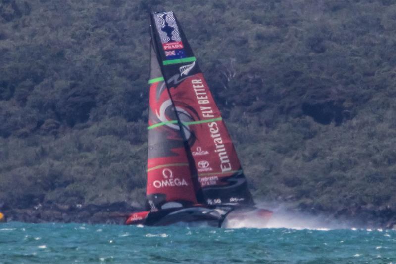 Emirates Team New Zealand's Te Aihe, Waitemata Harbour, November 7, 2019 photo copyright Richard Gladwell / Sail-World.com taken at Royal New Zealand Yacht Squadron and featuring the AC75 class