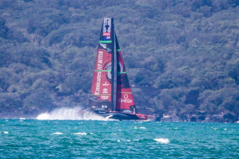 Emirates Team New Zealand's Te Aihe, Waitemata Harbour, November 7, 2019 photo copyright Richard Gladwell / Sail-World.com taken at Royal New Zealand Yacht Squadron and featuring the AC75 class