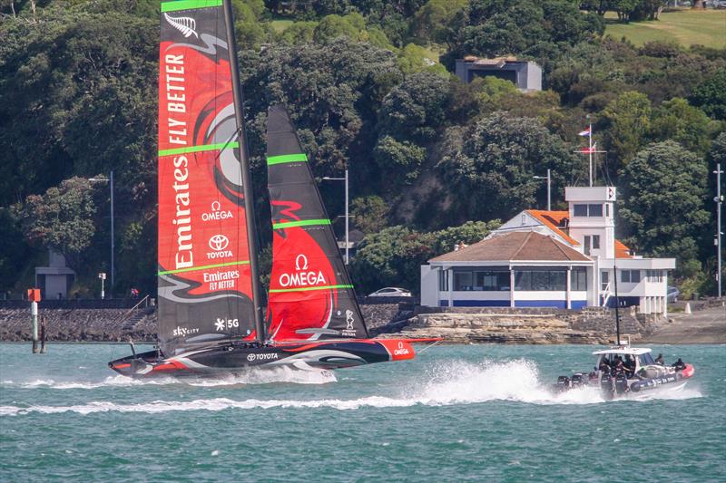 Emirates Team New Zealand - AC75 - Te Aihe - December 11, 2019, Waitemata Harbour photo copyright Richard Gladwell / Sail-World.com taken at Royal New Zealand Yacht Squadron and featuring the AC75 class