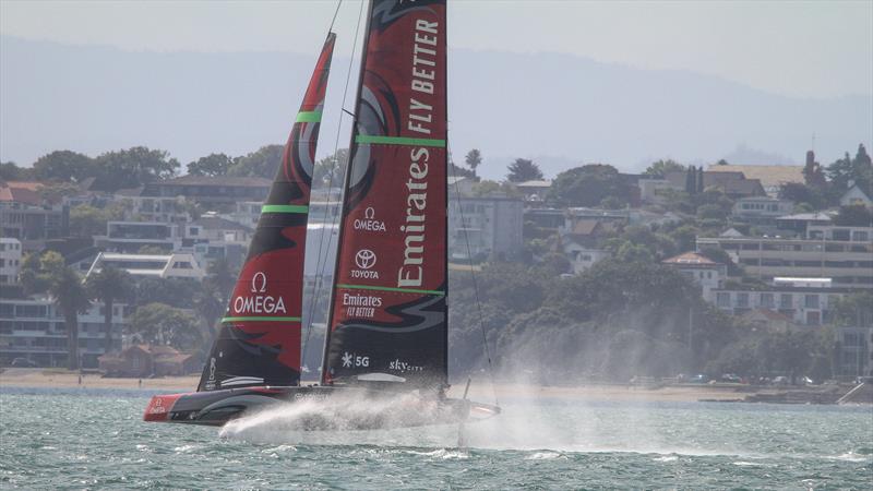 Emirates Team New Zealand's AC75 - January 10, 2020 photo copyright Richard Gladwell / Sail-World.com taken at Royal New Zealand Yacht Squadron and featuring the AC75 class