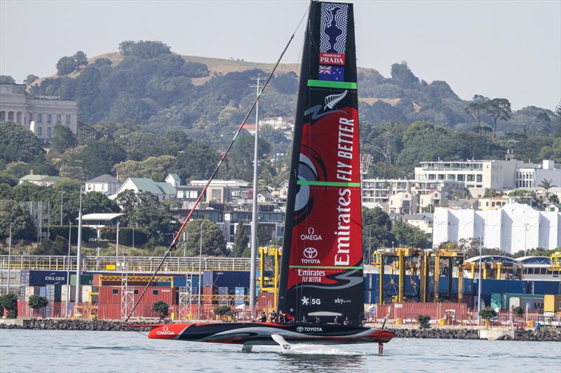 Emirates Team New Zealand - Waitemata Harbour - January 13, 2020 photo copyright Richard Gladwell / Sail-World.com taken at Royal New Zealand Yacht Squadron and featuring the AC75 class
