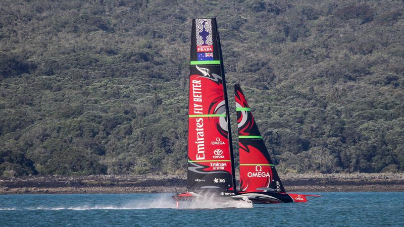 AC75 - Emirates Team New Zealand - Waitemata Harbour, January 15, 2020 photo copyright Richard Gladwell / Sail-World.com taken at Royal New Zealand Yacht Squadron and featuring the AC75 class