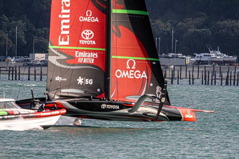 Emirates Team New Zealand - Waitemata harbour - January 15, 2020 photo copyright Richard Gladwell / Sail-World.com taken at Royal New Zealand Yacht Squadron and featuring the AC75 class