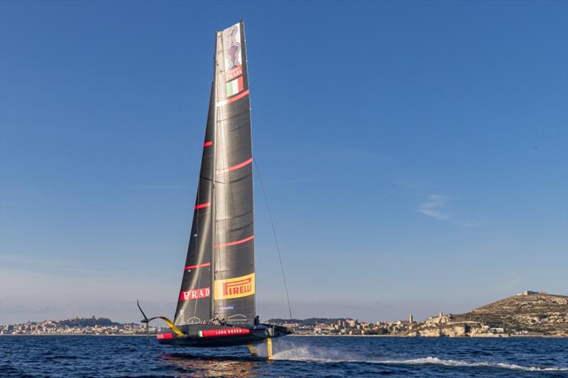 Luna Rossa Prada Pirelli's AC75 sailing in Sardenga - January 2020 photo copyright Carlo Borlenghi taken at Circolo della Vela Sicilia and featuring the AC75 class