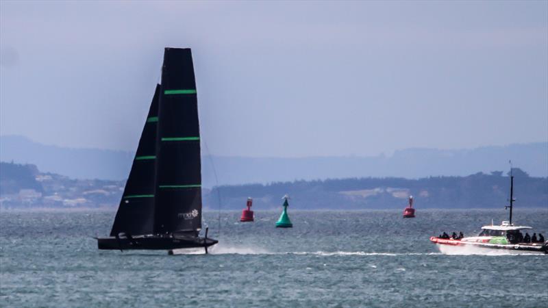 Te Kahu - first sail - Emirates Team New Zealand test AC75 - Waitemata Harbour - January 28, 2020 photo copyright Richard Gladwell / Sail-World.com taken at Royal New Zealand Yacht Squadron and featuring the AC75 class