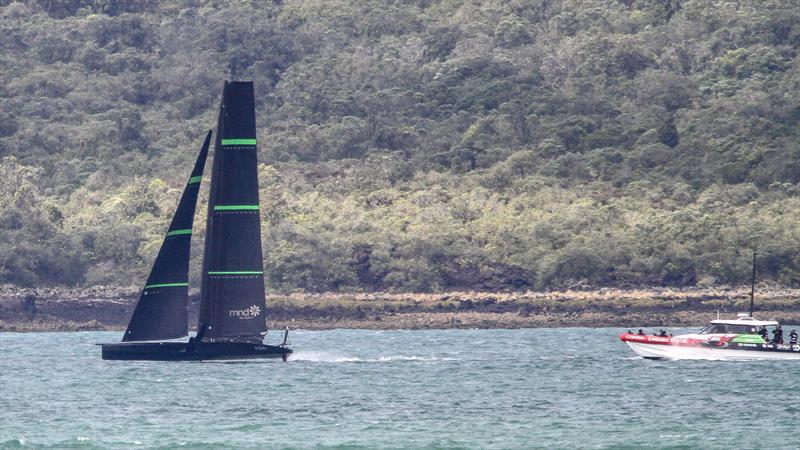 Te Kahu - first sail - Emirates Team New Zealand test AC75 - Waitemata Harbour - January 28, 2020 photo copyright Richard Gladwell / Sail-World.com taken at Royal New Zealand Yacht Squadron and featuring the AC75 class