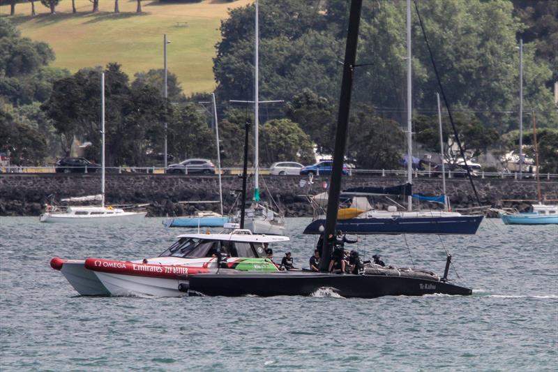 Te Kahu - first sail - Emirates Team New Zealand test AC75 - Waitemata Harbour - January 28, 2020 - photo © Richard Gladwell / Sail-World.com