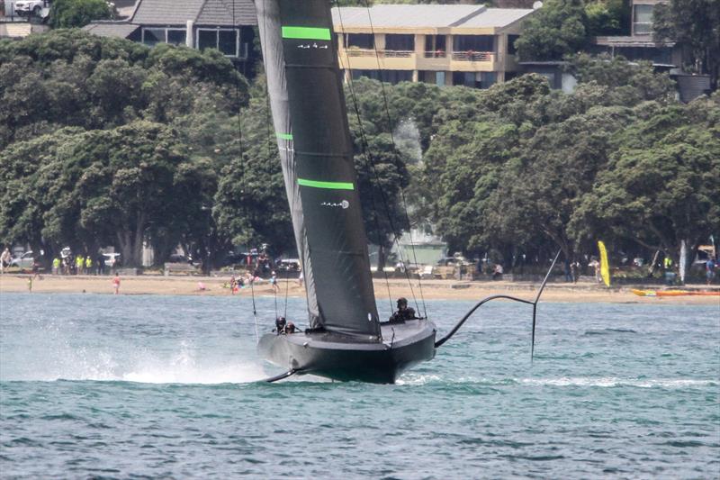 Te Kahu - Emirates Team New Zealand test AC75 - Waitemata Harbour - January 29, 2020 photo copyright Richard Gladwell / Sail-World.com taken at Royal New Zealand Yacht Squadron and featuring the AC75 class