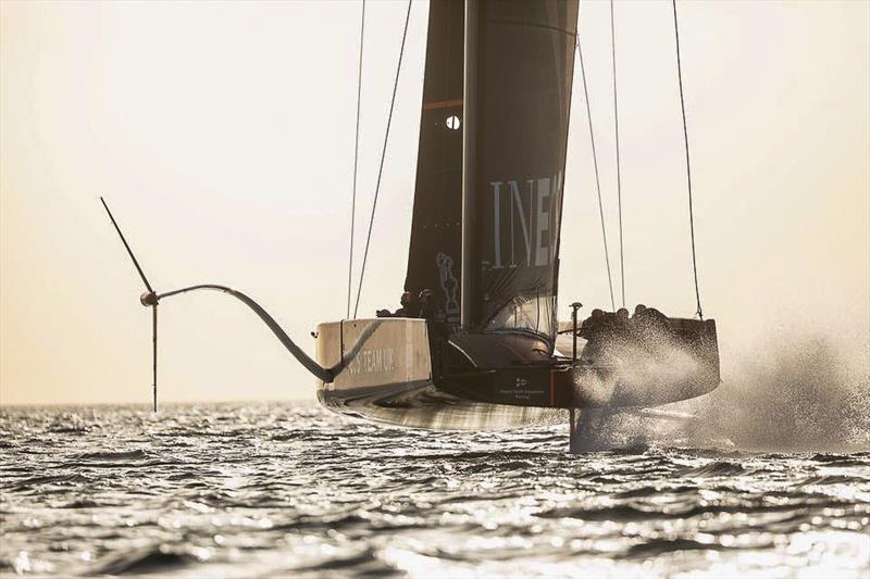 INEOS Team UK on an early morning test sail - Cagliari - February 2020 photo copyright Lloyd Images / INEOS Team UK taken at Royal Yacht Squadron and featuring the AC75 class