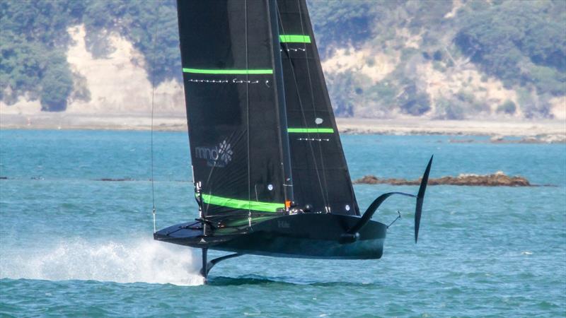 Te Kahu - Emirates Team NZ's test boat - Waitemata Harbour - February 11, 2020 photo copyright Richard Gladwell / Sail-World.com taken at Royal New Zealand Yacht Squadron and featuring the AC75 class