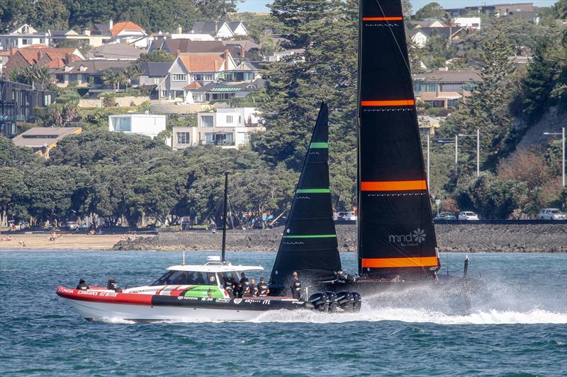 Te Kahu - Emirates Team New Zealand - Waitemata Harbour - February 24, 2020 photo copyright Richard Gladwell / Sail-World.com taken at Royal New Zealand Yacht Squadron and featuring the AC75 class