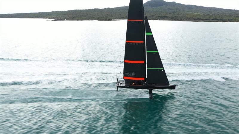 Emirates Team New Zealand freesailing in light winds in the Rangitoto Channel - April 30, 2020 - photo © Emirates Team New Zealand
