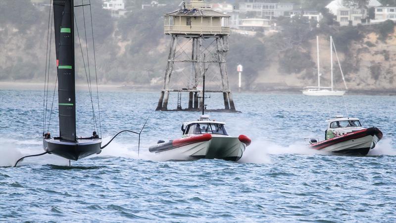 Te Kaahu - Emirates Team New Zealand's test boat - May 7, 2020 - Waitemata Harbour photo copyright Richard Gladwell / Sail-World.com taken at  and featuring the AC75 class