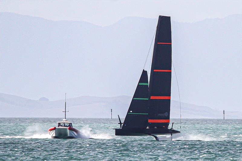 Te Kaahu - Emirates Team New Zealand's test boat - July 5, 2020 - Waitemata Harbour - photo © Richard Gladwell / Sail-World.com