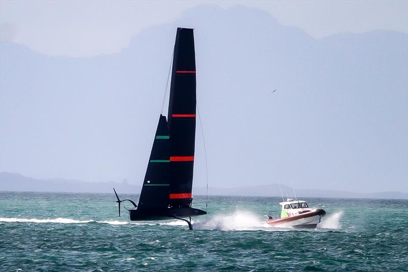 Te Kaahu - Emirates Team New Zealand's test boat - May 7, 2020 - Waitemata Harbour photo copyright Richard Gladwell / Sail-World.com taken at  and featuring the AC75 class