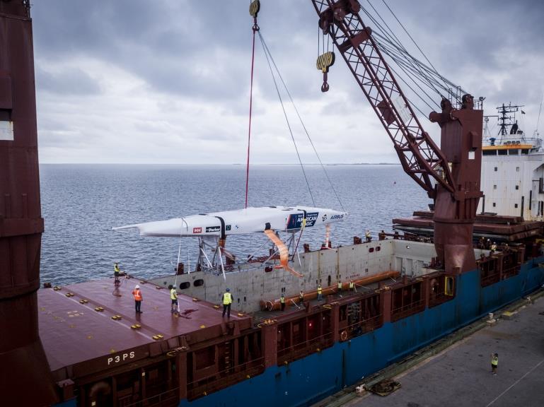 American Magic is loaded ready for the voyage from Florida to Auckland - photo © Revelin Minihane