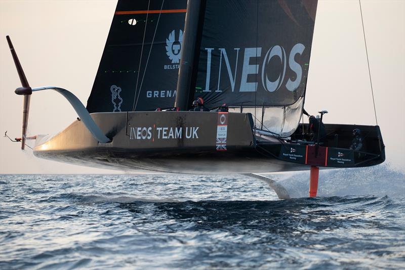 INEOS Team UK has resumed training in the Solent  photo copyright Lloyd Images taken at Royal Yacht Squadron and featuring the AC75 class