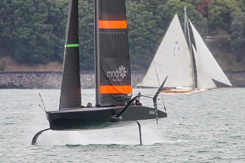 Emirates Team NZ's test boat in action on the Waitemata harbour, March 2020 - photo © Richard Gladwell / Sail-World.com