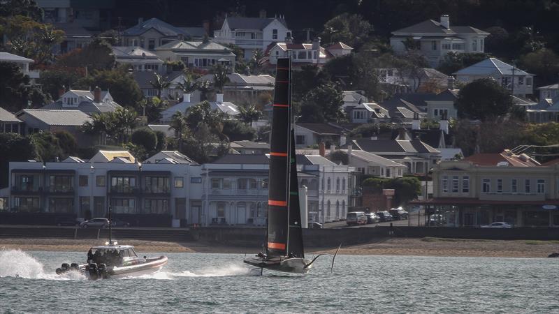 Emirates Team NZ's Test boat - Te Kahu - Waitemata Harbour, June 2020 photo copyright Richard Gladwell / Sail-World.com taken at Royal New Zealand Yacht Squadron and featuring the AC75 class