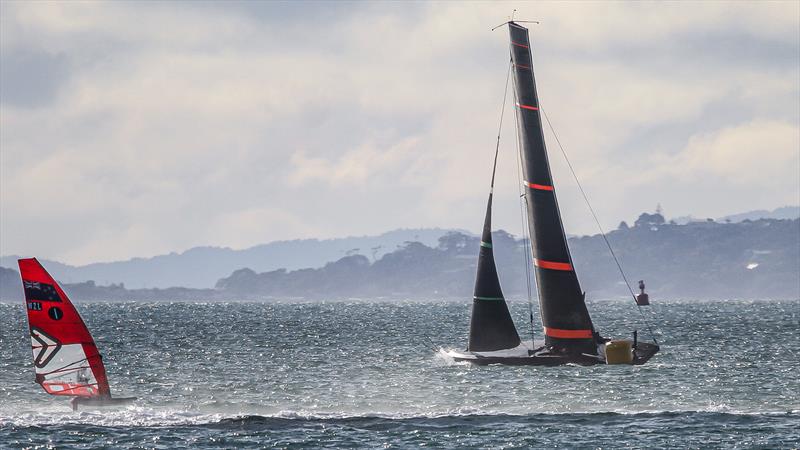 Emirates Team NZ's Test boat - Te Kahu - Waitemata Harbour, June 2020 photo copyright Richard Gladwell / Sail-World.com taken at Royal New Zealand Yacht Squadron and featuring the AC75 class