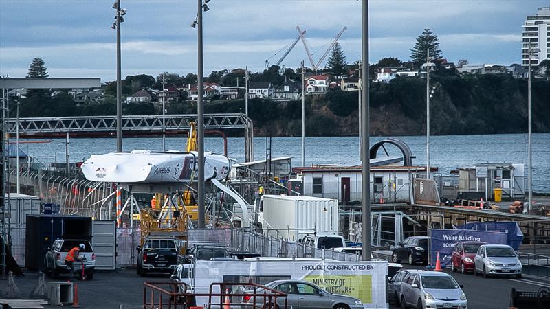 American Magic arrives in Auckland - June 30, 2020 photo copyright Richard Gladwell / Sail-World.com taken at Royal New Zealand Yacht Squadron and featuring the AC75 class