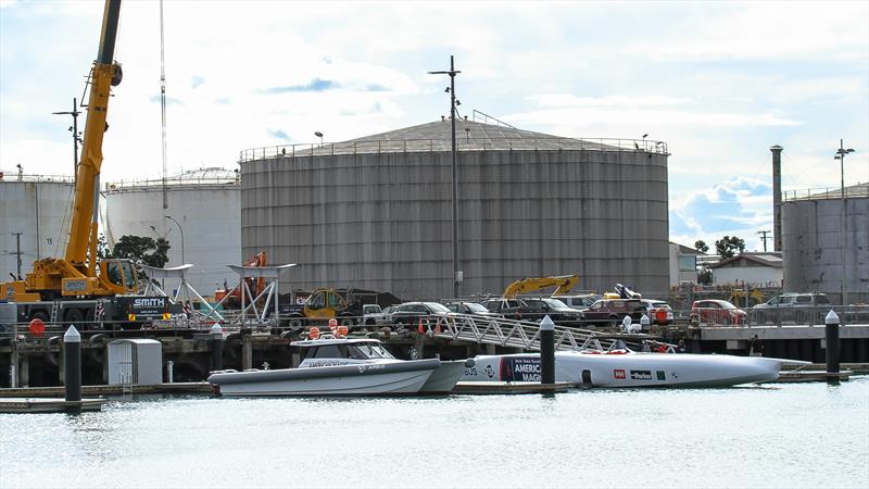 American Magic arrives in Auckland - June 30, 2020 photo copyright Richard Gladwell / Sail-World.com taken at Royal New Zealand Yacht Squadron and featuring the AC75 class