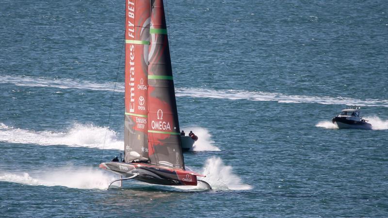 Emirates Team New Zealand's AC75, Te Aihe gets sailing again in Auckland - June 30, 2020 - photo © Richard Gladwell / Sail-World.com