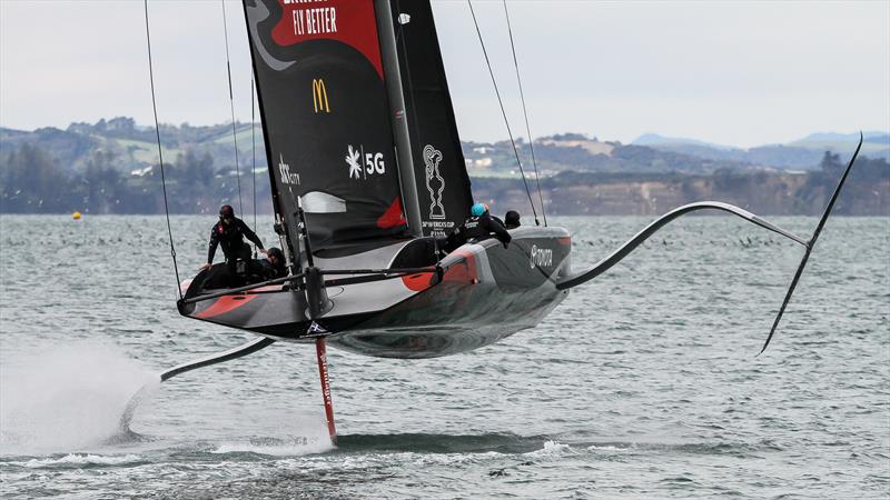 Emirates Team NZ' s AC75 Te Aihe - Auckland - July 1, 2020 - photo © Richard Gladwell / Sail-World.com