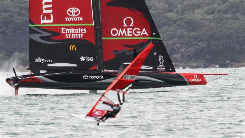 Emirates Team NZ' s AC75 Te Aihe - Auckland - July 1, 2020 photo copyright Richard Gladwell / Sail-World.com taken at Royal New Zealand Yacht Squadron and featuring the AC75 class