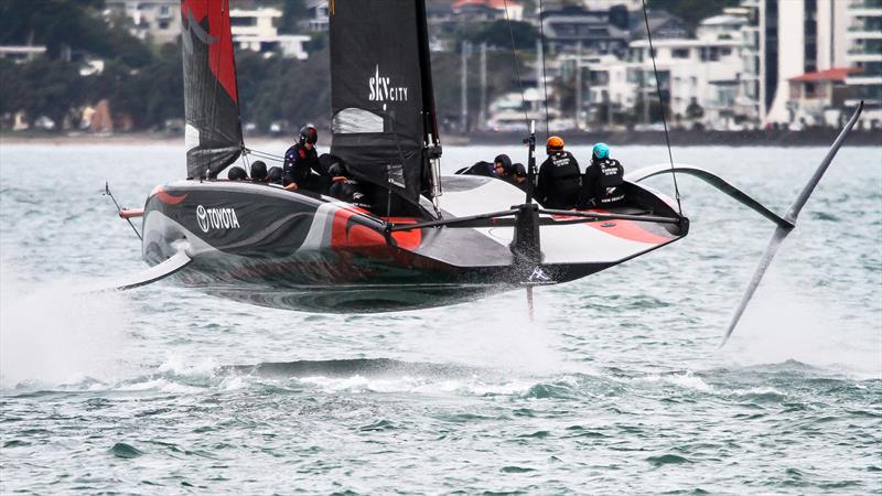 Emirates Team NZ' s AC75 Te Aihe - Auckland - July 1, 2020 - photo © Richard Gladwell / Sail-World.com