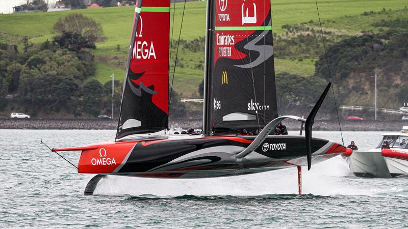 Emirates Team NZ' s AC75 Te Aihe - Auckland - July 1, 2020 photo copyright Richard Gladwell / Sail-World.com taken at Royal New Zealand Yacht Squadron and featuring the AC75 class