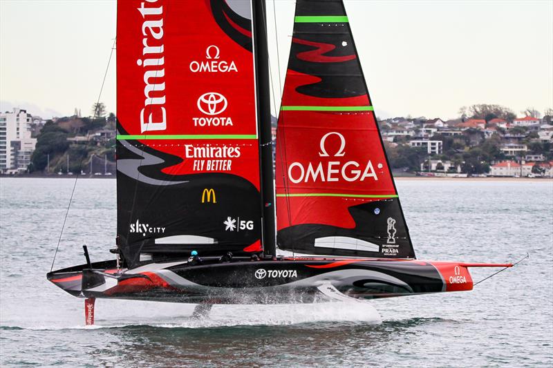 Emirates Team NZ' s AC75 Te Aihe - Auckland - July 1, 2020 photo copyright Richard Gladwell / Sail-World.com taken at Royal New Zealand Yacht Squadron and featuring the AC75 class