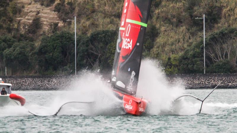 Emirates Team NZ' s AC75 Te Aihe - Auckland - July 1, 2020 - photo © Richard Gladwell / Sail-World.com