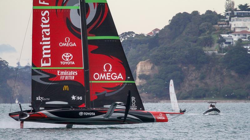 Emirates Team NZ' s AC75 Te Aihe - Auckland - July 1, 2020 photo copyright Richard Gladwell / Sail-World.com taken at Royal New Zealand Yacht Squadron and featuring the AC75 class