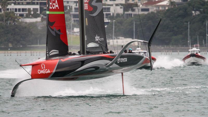 Emirates Team NZ' s AC75 Te Aihe - Auckland - July 1, 2020 - photo © Richard Gladwell / Sail-World.com